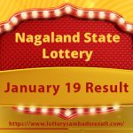 Nagaland Lottery Result Today 19.01.2024